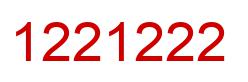 Number 1221222 red image