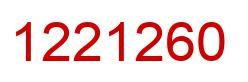 Number 1221260 red image