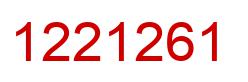 Number 1221261 red image