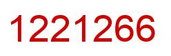 Number 1221266 red image