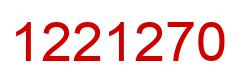 Number 1221270 red image