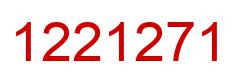 Number 1221271 red image