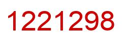 Number 1221298 red image