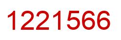 Number 1221566 red image