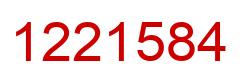 Number 1221584 red image