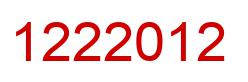 Number 1222012 red image