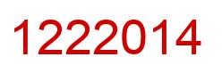 Number 1222014 red image