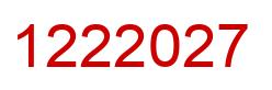 Number 1222027 red image