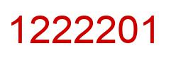 Number 1222201 red image