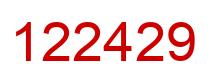 Number 122429 red image