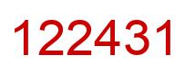 Number 122431 red image