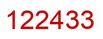 Número 122433 imagen rojo