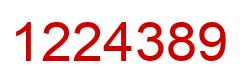 Number 1224389 red image