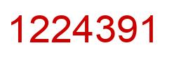 Number 1224391 red image