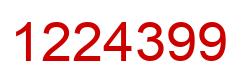 Number 1224399 red image