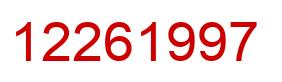 Number 12261997 red image