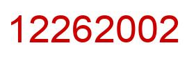 Number 12262002 red image