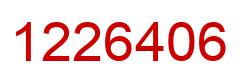 Number 1226406 red image