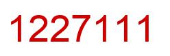 Number 1227111 red image
