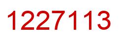 Number 1227113 red image