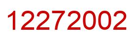 Number 12272002 red image