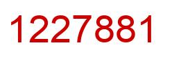 Number 1227881 red image