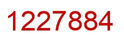 Number 1227884 red image