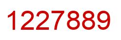 Number 1227889 red image