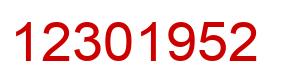 Número 12301952 imagen rojo