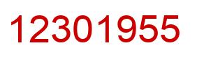 Número 12301955 imagen rojo