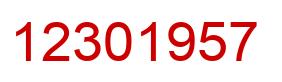 Number 12301957 red image