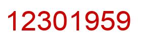 Number 12301959 red image