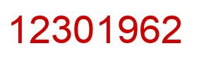 Number 12301962 red image