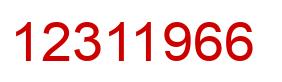 Number 12311966 red image