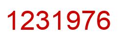 Number 1231976 red image