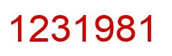 Número 1231981 imagen rojo