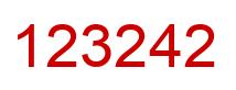 Número 123242 imagen rojo