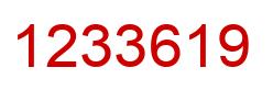 Number 1233619 red image