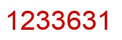 Number 1233631 red image