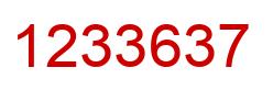 Number 1233637 red image
