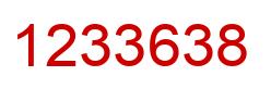 Number 1233638 red image