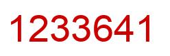 Number 1233641 red image