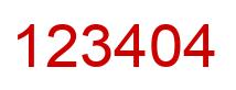 Número 123404 imagen rojo