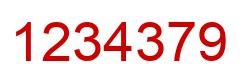 Number 1234379 red image