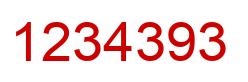 Number 1234393 red image