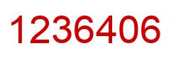 Number 1236406 red image
