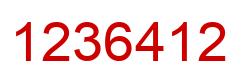 Number 1236412 red image