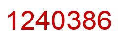 Number 1240386 red image