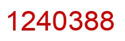 Number 1240388 red image