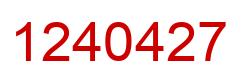 Number 1240427 red image